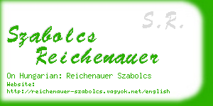 szabolcs reichenauer business card